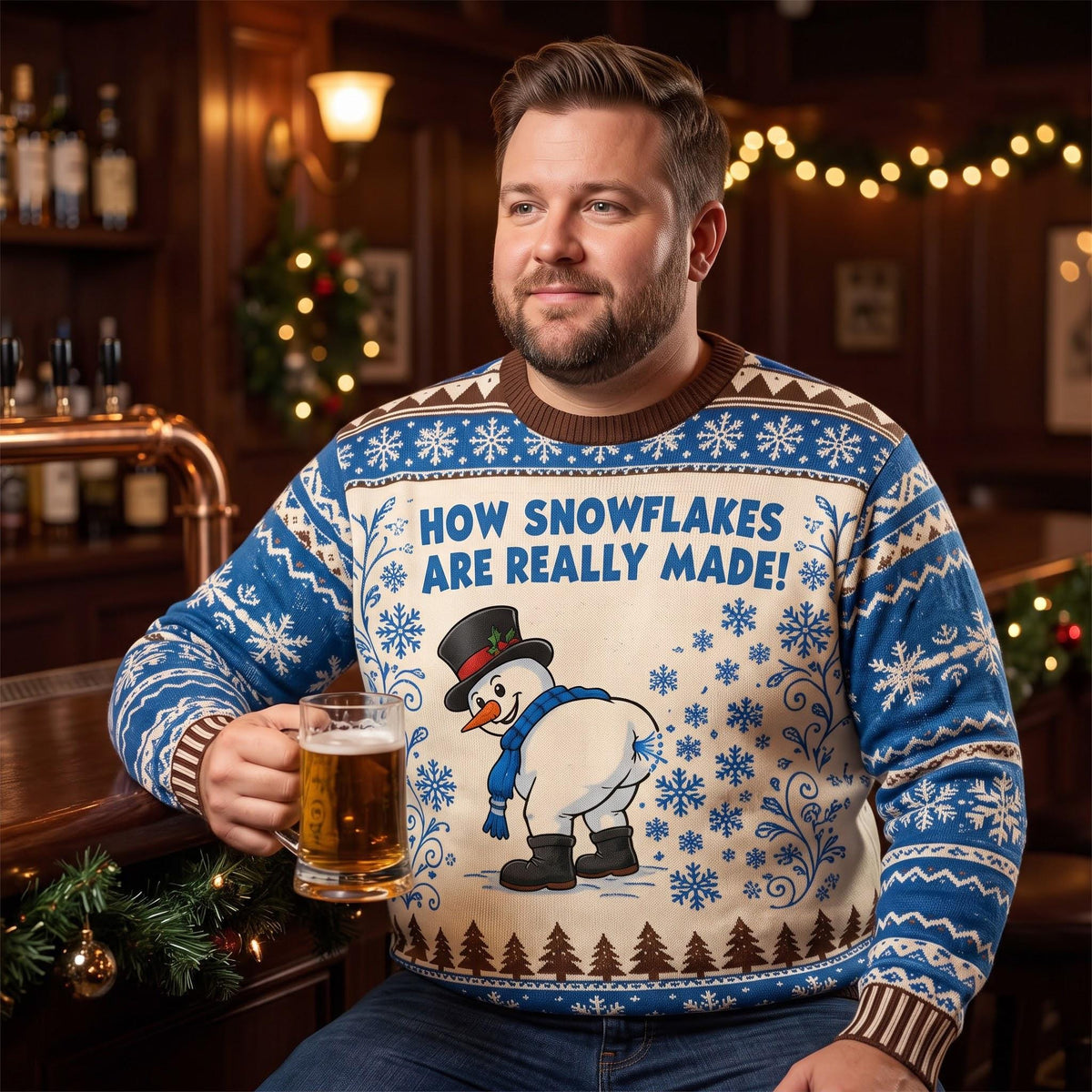 Funny Snowman How Snowflakes Are Made Sweater