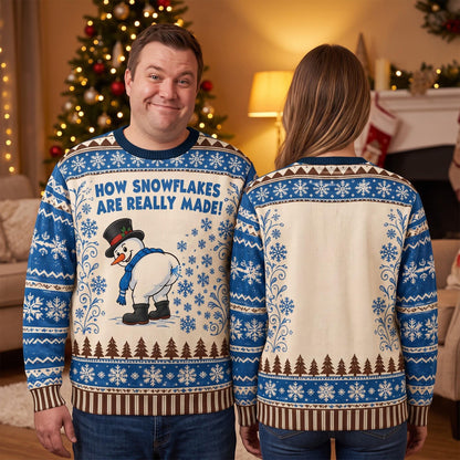 Funny Snowman How Snowflakes Are Made Sweater