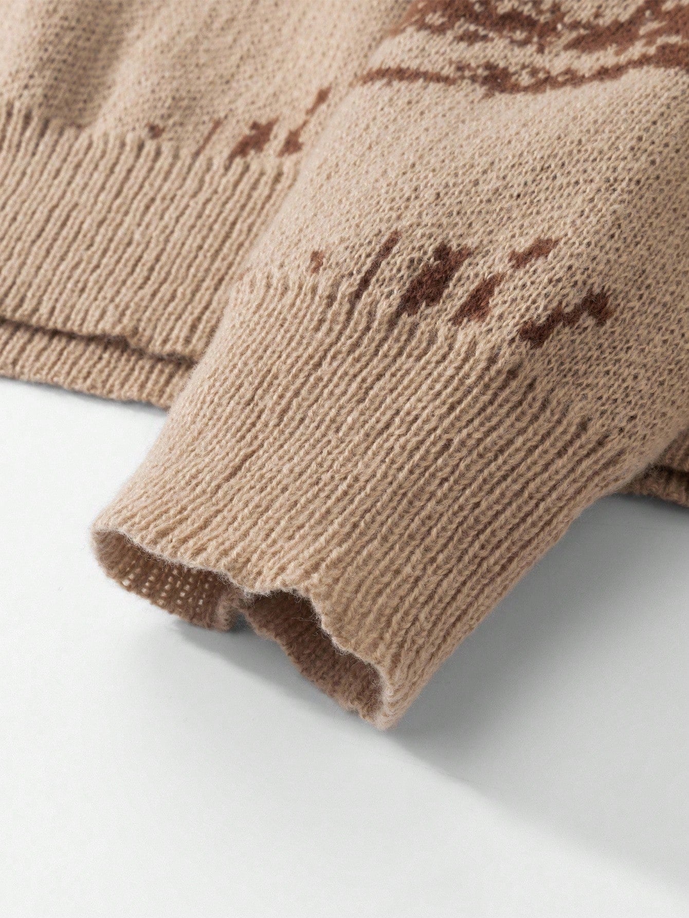 Round Neck Knitted Eye Sweater for Men