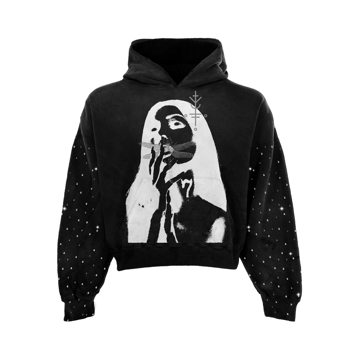 Mythical Goddess Rhinestone Hoodie