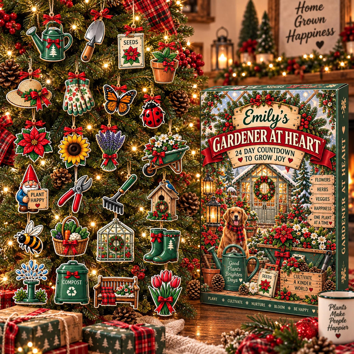 Gardener at Heart Christmas Ornament Countdown Calendar