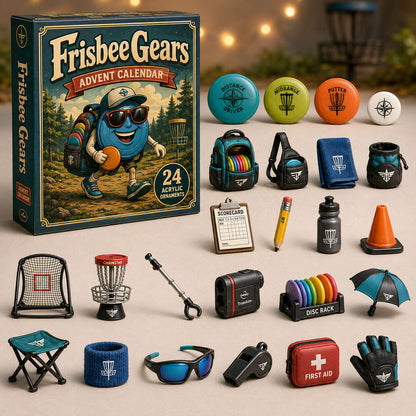 CHRISTMAS KICKOFF 40% OFF - Frisbee Gears Advent Calendar 2026 - 24-Day Festive Countdown, Acrylic Charms Blind Box - Gift For Frisbee Lovers AC0NT058