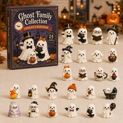HALLOWEEN KICKOFF 40% OFF - Ghost Family Advent Calendar 2026 - 24-Day Festive Countdown, Acrylic Charms Blind Box - Gift For Halloween Lovers AC0TH023