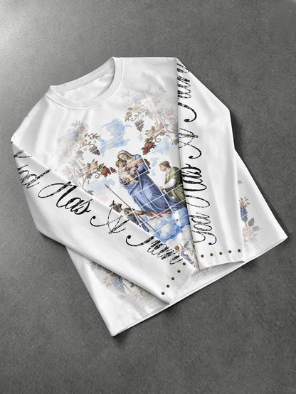 God Has A Plan Renaissance Graphic Long Sleeve Tee