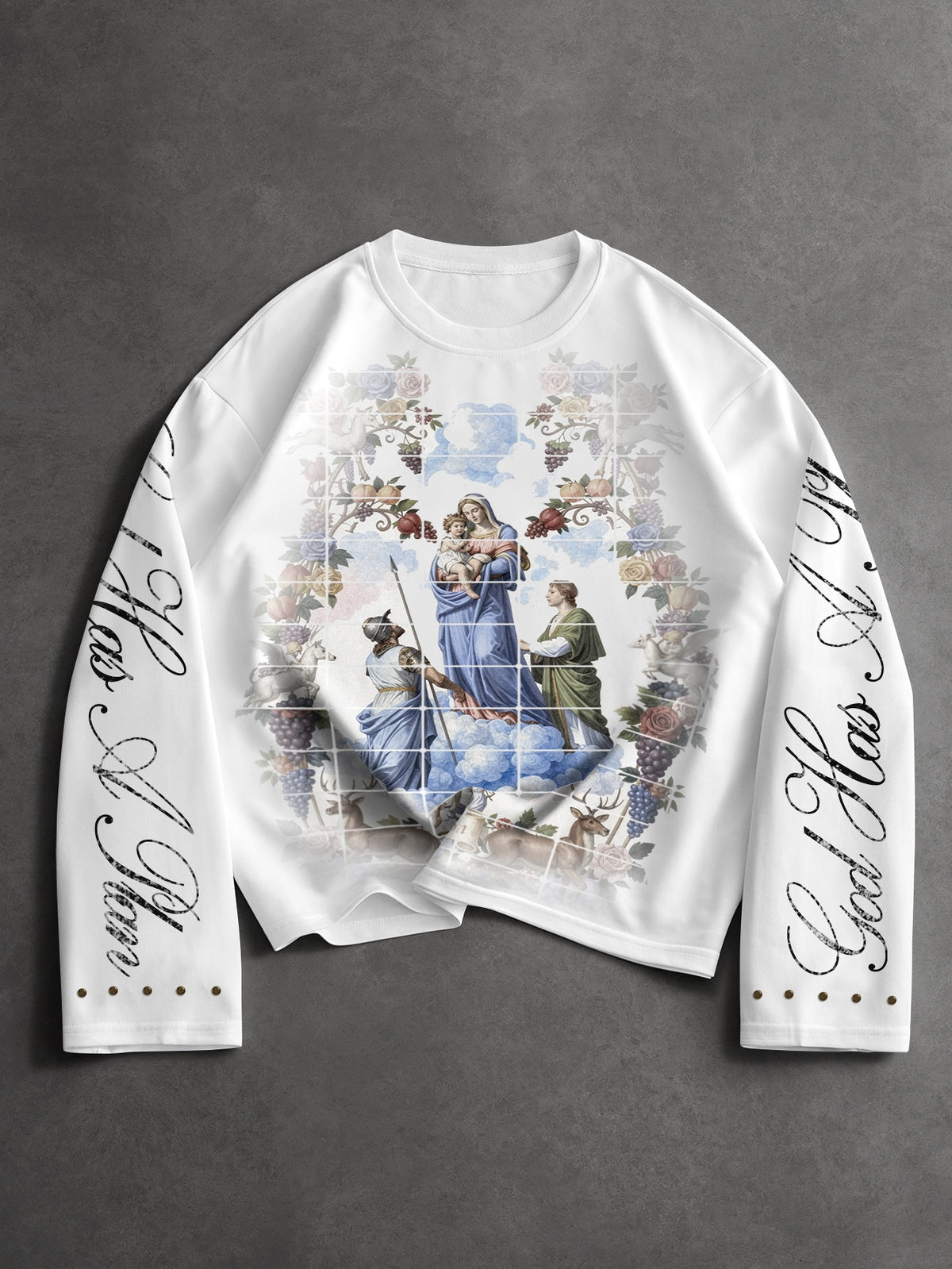 God Has A Plan Renaissance Graphic Long Sleeve Tee