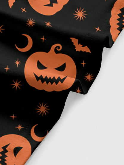 Goth Pumpkin Bat Halloween Sexy Backless Tube Top