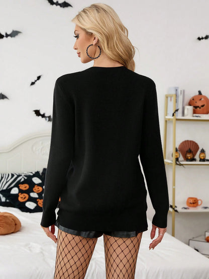 Goth Red & Black Rose Skull Cardigan Costume