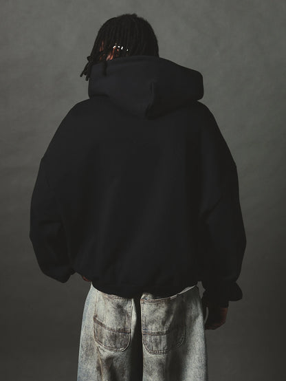 Gothic Angel Wings Zip Hoodie