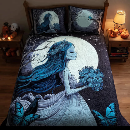 Gothic Corpse Bride Halloween Bedding Set