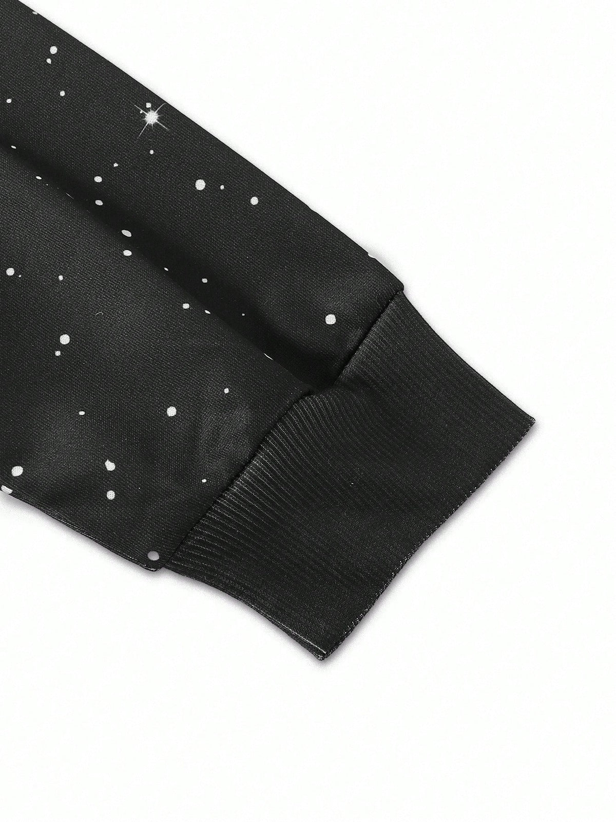 Gothic Graphic Spider Web Print Hoodie
