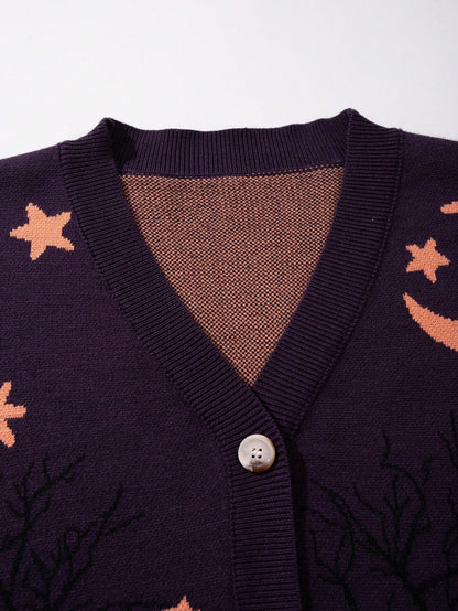 Gothic Halloween Knitted Cardigan