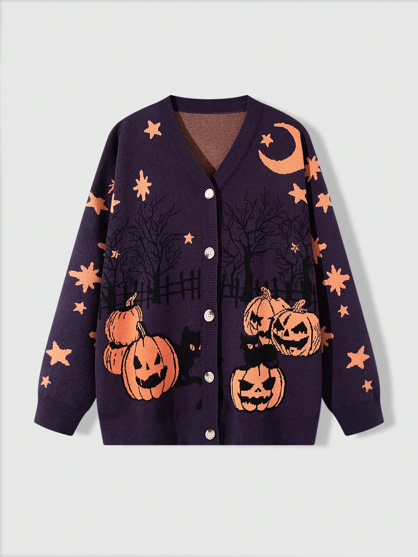 Gothic Halloween Knitted Cardigan