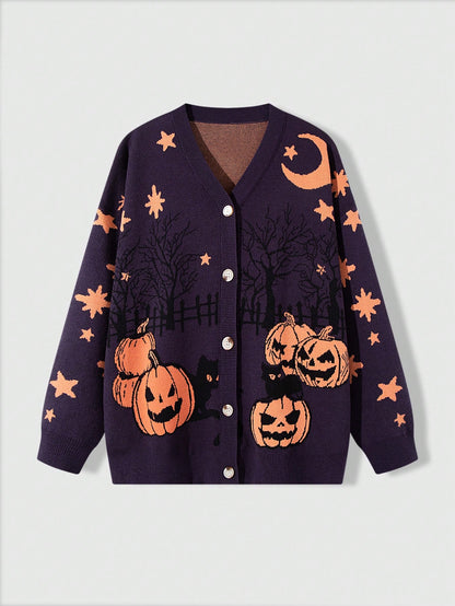 Gothic Halloween Knitted Cardigan
