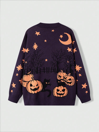 Gothic Halloween Knitted Cardigan