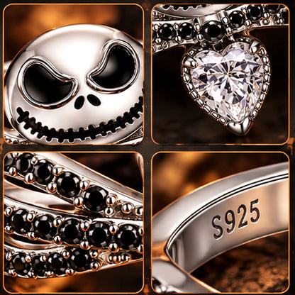 Gothic Jack Skellington Heart Ring