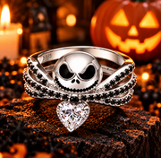 Gothic Jack Skellington Heart Ring