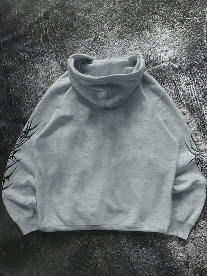 Gothic Tribal Graphic Men's Polyester Hoodie