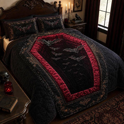 Gothic Vampire Bat Halloween Bedding Set