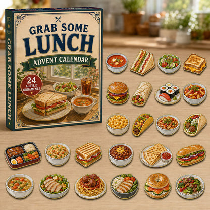 CHRISTMAS KICKOFF 40% OFF - Grab Some Lunch Advent Calendar 2026 - 24-Day Festive Countdown, Acrylic Charms Blind Box - Gift For Cooking Lovers