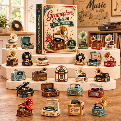 CHRISTMAS KICKOFF 40% OFF - Gramophone Collection Advent Calendar 2026 - 24-Day Festive Countdown, Acrylic Charms Blind Box - Gift For Vinyl Record Player Lovers AC0TH214