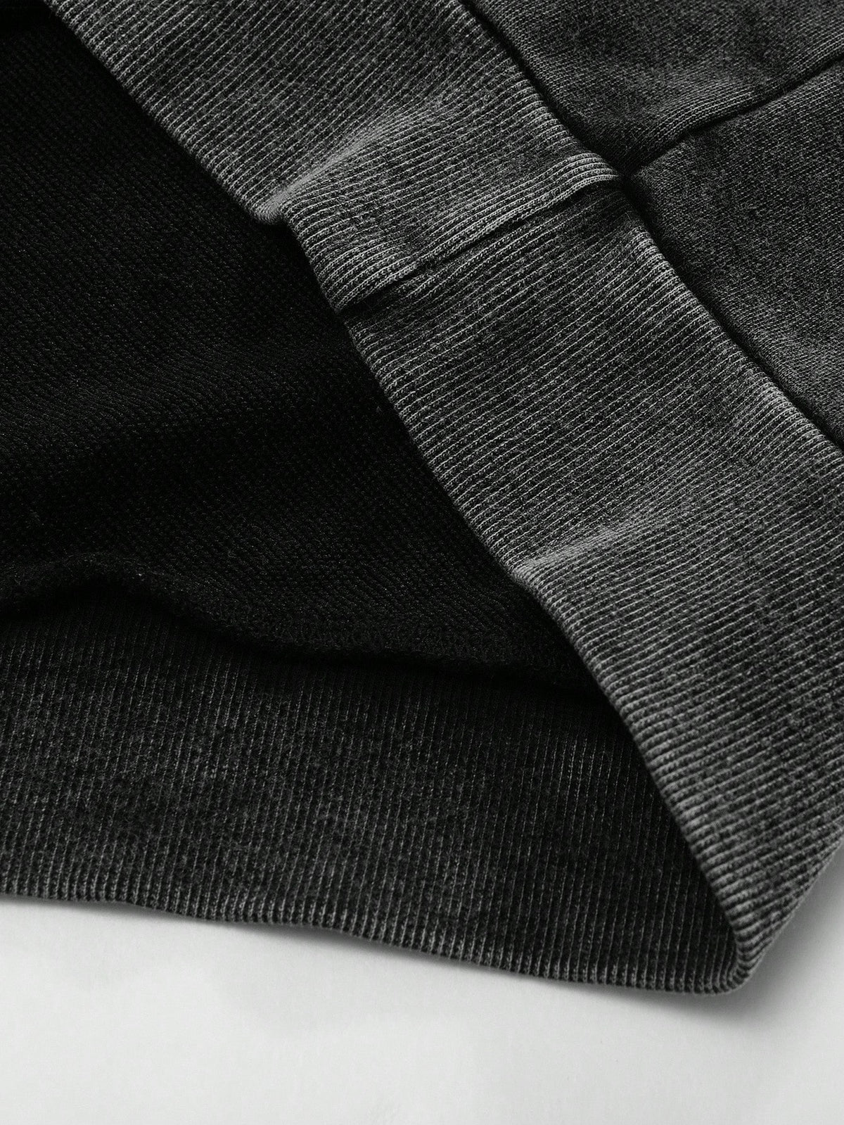 Graphic Doodle Washed Black Hoodie