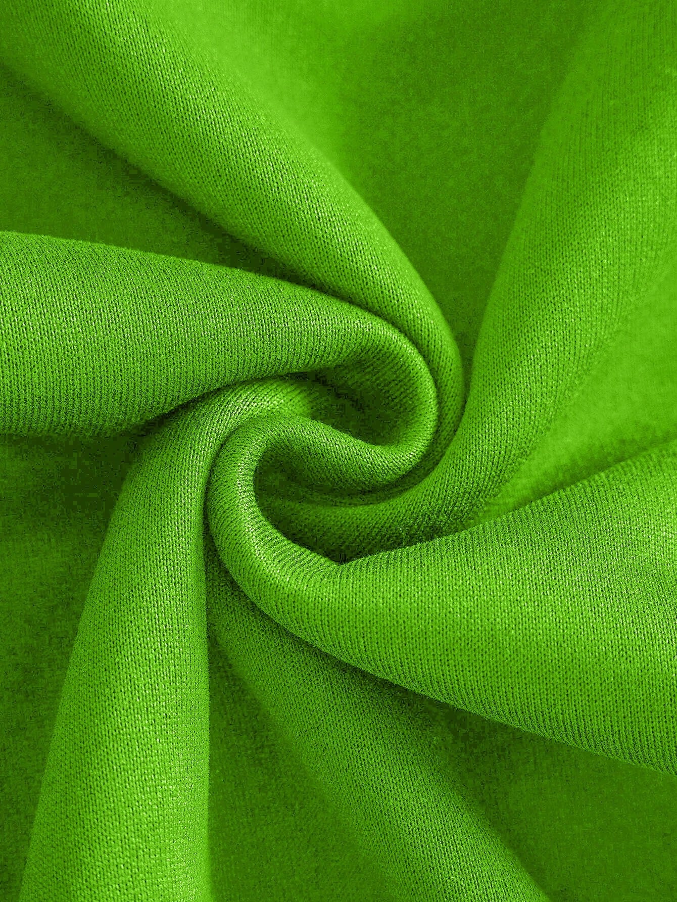Green Crazy World Graphic Polyester Hoodie
