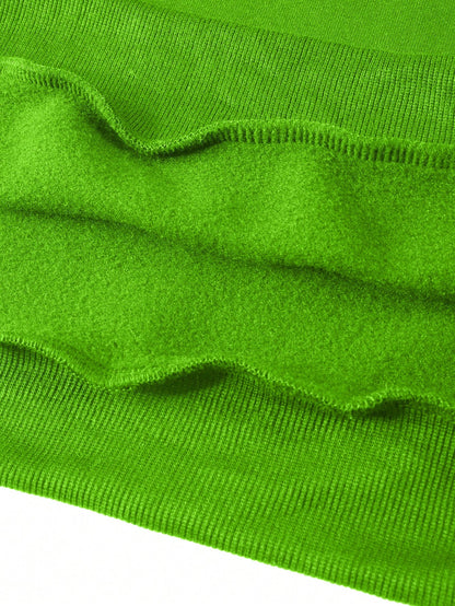 Green Crazy World Graphic Polyester Hoodie