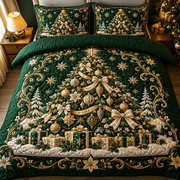 Green Tree Christmas Bedding Set