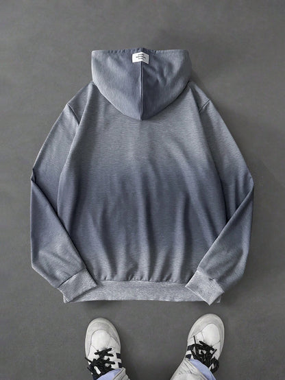 Grey Rich Soon Slogan Polyester Hoodie