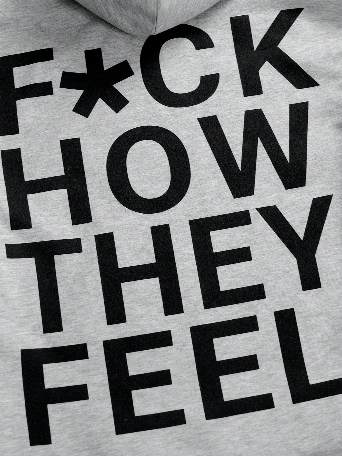 Grey Slogan Graphic Printed Pullover Hoodie