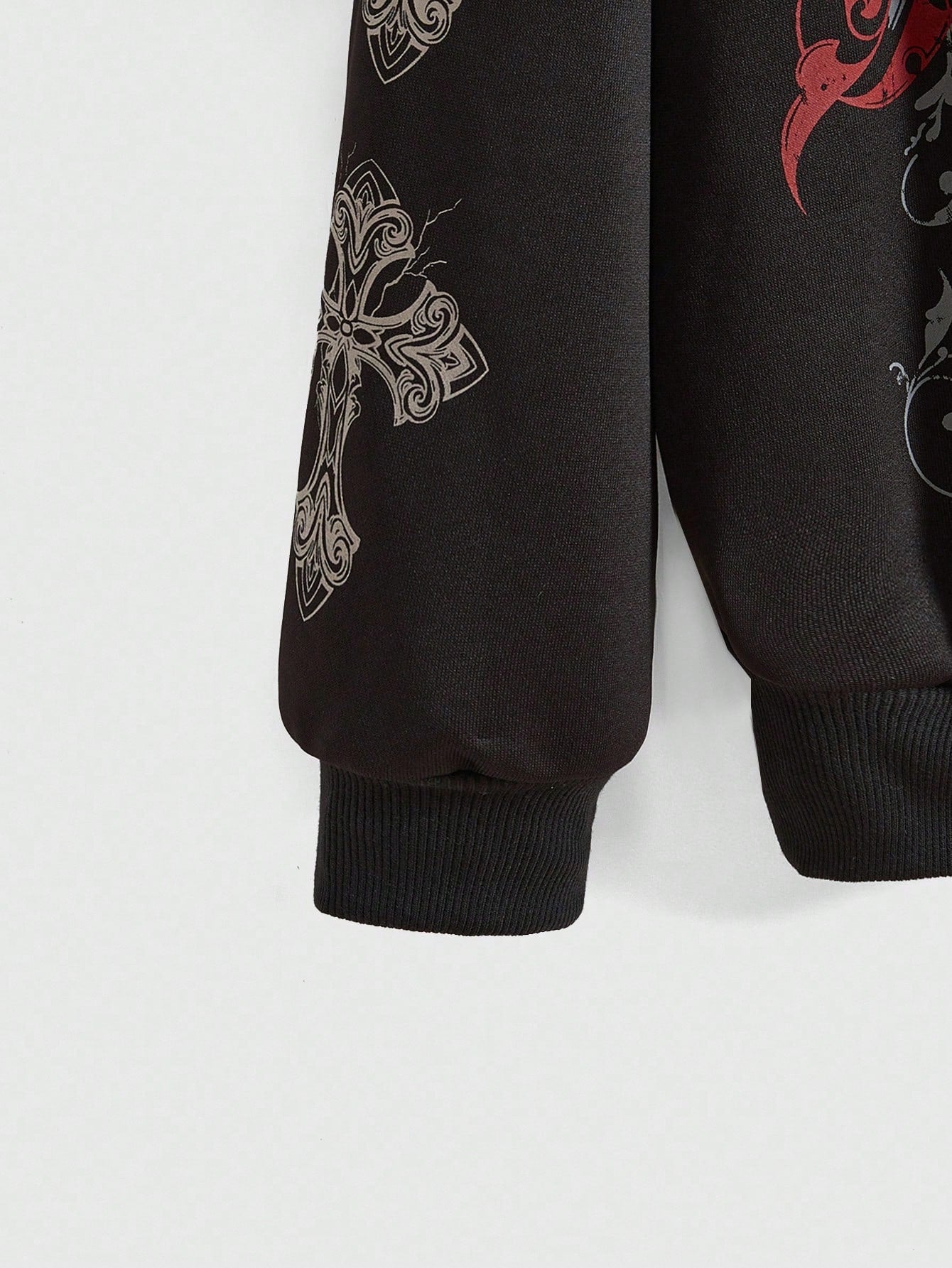 Grunge Y2K Vine Cross Open Hoodie