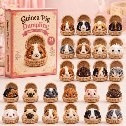 CHRISMAST KICKOFF 40% OFF - Guinea Pig Dumpling Advent Calendar 2026 - 24-Day Festive Countdown, Acrylic Charms Blind Box - Gift For Crochet Lovers AC0TH167
