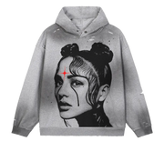 Spiritual Girl Faded Distress Hoodie