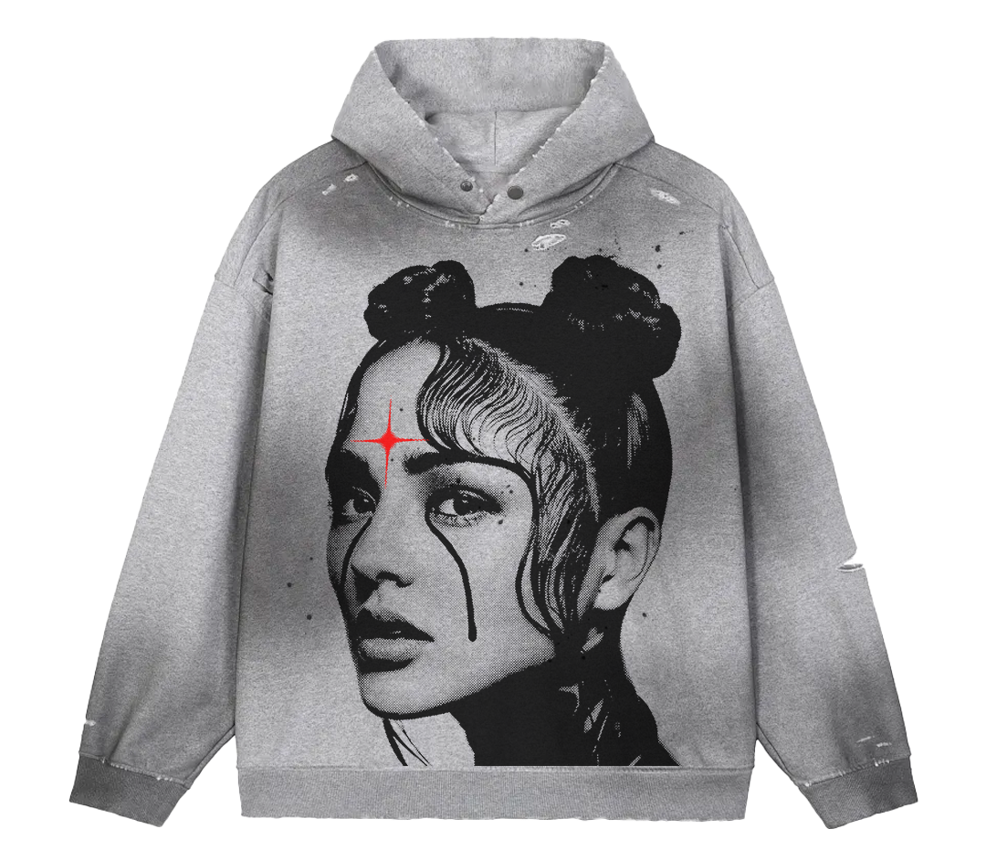 Spiritual Girl Faded Distress Hoodie
