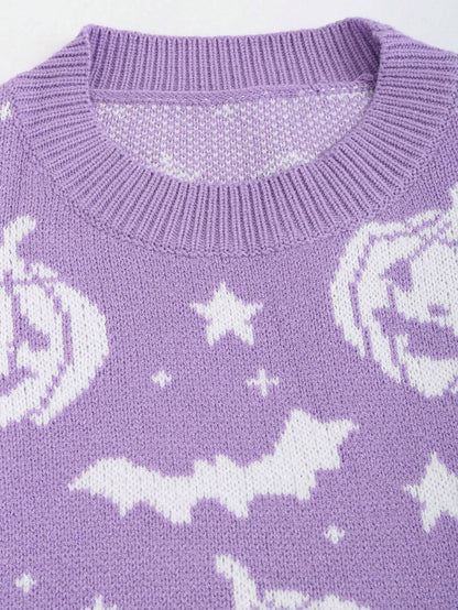 Halloween Pumpkin Graphic Sweater