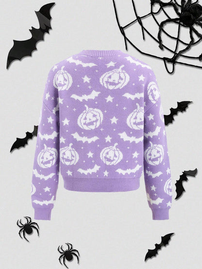 Halloween Pumpkin Graphic Sweater