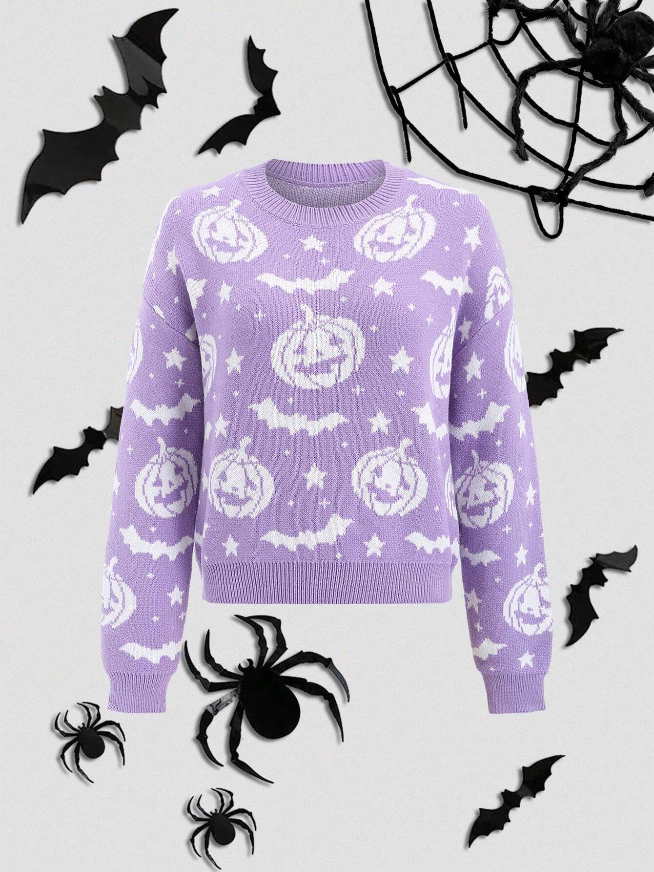 Halloween Pumpkin Graphic Sweater