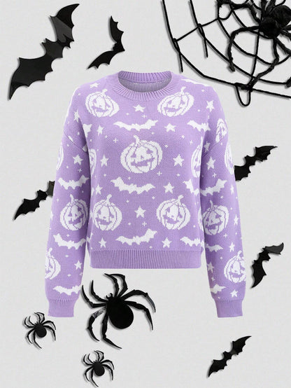 Halloween Pumpkin Graphic Sweater