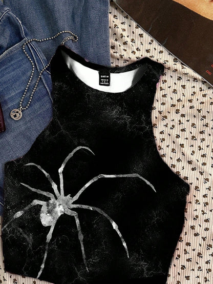 Halloween Pumpkin Tight Tank Top