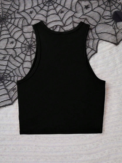 Halloween Pumpkin Tight Tank Top