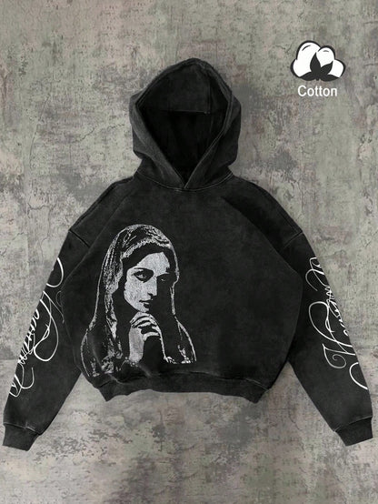 Heaven Graphic Y2K Fall Hoodie