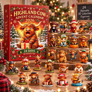 Highland Cow Advent Calendar 2026: 24 Collectible 3D Figures
