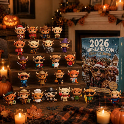 Highland Cow Advent Calendar 2026: 24 Collectible Figures