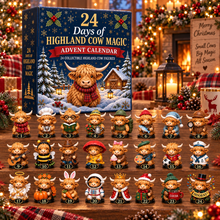 Highland Cow Advent Calendar 2026: 24 Collectible Figures