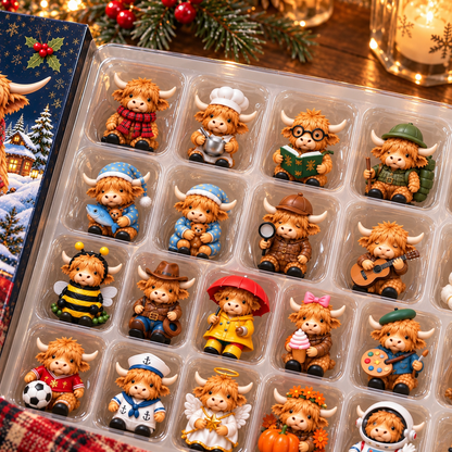 Highland Cow Advent Calendar 2026: 24 Collectible Figures