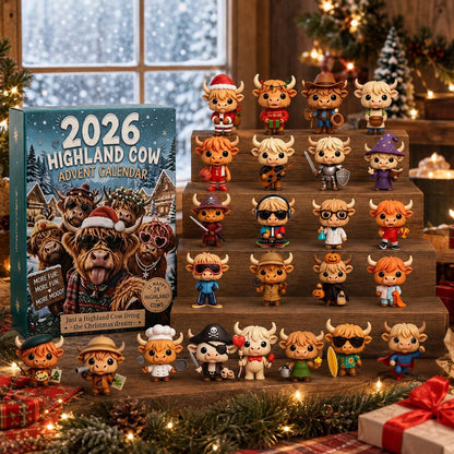 Highland Cow Advent Calendar 2026 24 Figurines