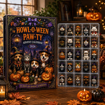 Howl-O-Ween Paw-ty Halloween Dog Figurine Advent Calendar