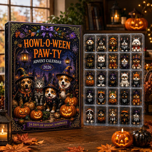 Howl-O-Ween Paw-ty Halloween Dog Figurine Advent Calendar