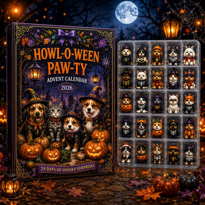 Howl-O-Ween Paw-ty Halloween Dog Figurine Advent Calendar