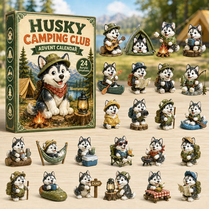 CHRISMAST KICKOFF 40% OFF - Husky Camping Club Advent Calendar 2026 - 24-Day Festive Countdown, Acrylic Charms Blind Box - Gift For Husky Lovers AC0HA097